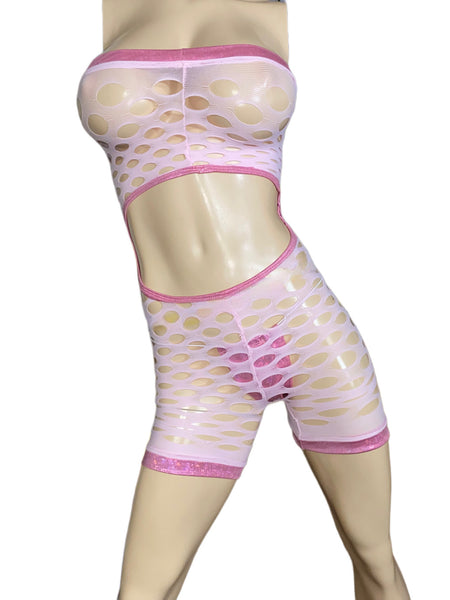 Baby Pink Net with Thong