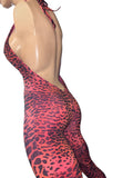 Exotic Red Leopard Romper