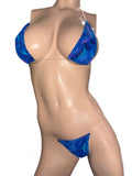 Royal Blue Net Romper with bikini