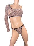 One sleeve top and thong