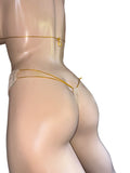 Beige Color High Waist Thong and top