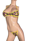 Exotic Dancer Neon colors top and thong