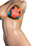 Exotic Orange Flower Bikini