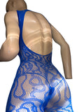Exotic Blue Romper with thong