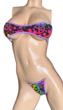 Exotic Dancer print top and thong