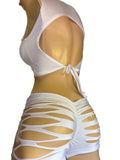 Exotic white Short set
