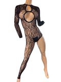 Exotic Romper black Net lace
