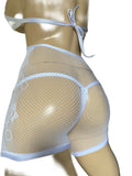 Exotic Dancer Romper White with thong