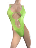 Exotic dancer Neon Green Bodysuit