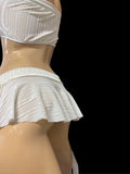 Exotic White flair Skirt and top