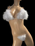 White Bikini with Feather
