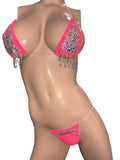 Rhinestone top and thong