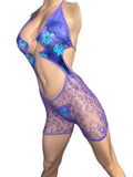 Exotic Purple Romper with thong