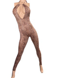 Exotic Brown Leopard Romper