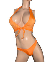 Exotic Dancer Neon Orange Top and Short