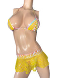Exotic Flair skirt top and thong