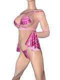 Exotic Pink Net top with bikini