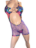 Exotic Net Romper with thong