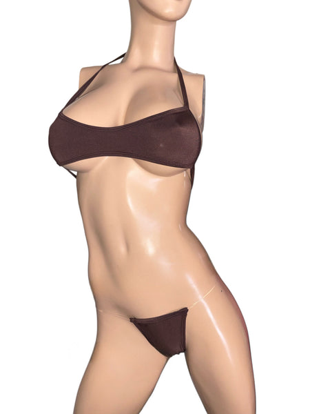 Exotic Dancer Brown top and Thong