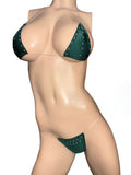 Exotic Dancer Hunter Green Bikini