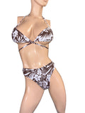 Exotic Prints High waist thong and top