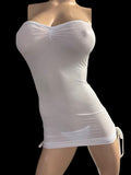 Exotic White Mesh Dress with thong