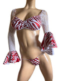 Exotic Red Zebra set outfit