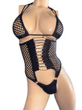 Exotic Dancer Black Net 2 piece