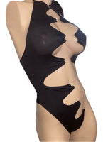 Exotic Dancer Black Bodysuit
