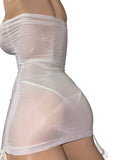 White Mesh dress with thong