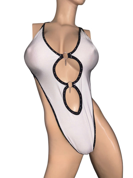 Exotic Dancer White Bodysuit