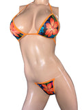 Exotic Flowers Skirt top and thong