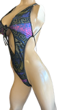 Exotic Dancer Purple and Pink Bodysuit