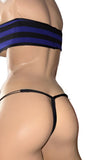Exotic Dancer Purple striped top and thong