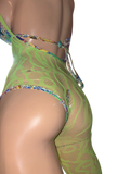 Exotic Dancer One Leg Romper with thong