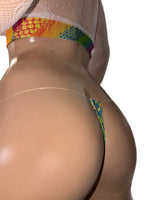Exotic Dancer White Net top and thong