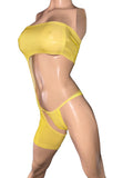Yellow one leg Romper with thong