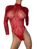 Exotic Red Bodysuit