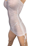 White Mesh dress with thong