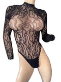 Exotic Black Bodysuit