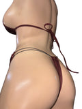Brown High waist thong and Top