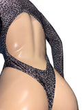 Exotic black Leopard Print Bodysuit