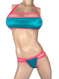 Exotic Two Color Top and Thong