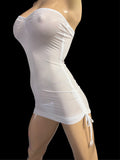 Exotic White Mesh Dress with thong
