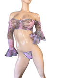 Exotic Mesh top and thong