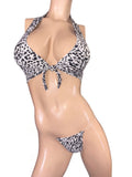 Exotic halter top and thong