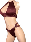 Brown Halter Top and Thong