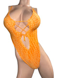 Orange Prints Bodysuit