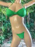 Exotic Green Bow top and thong