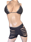 Exotic Black Shorts and Top